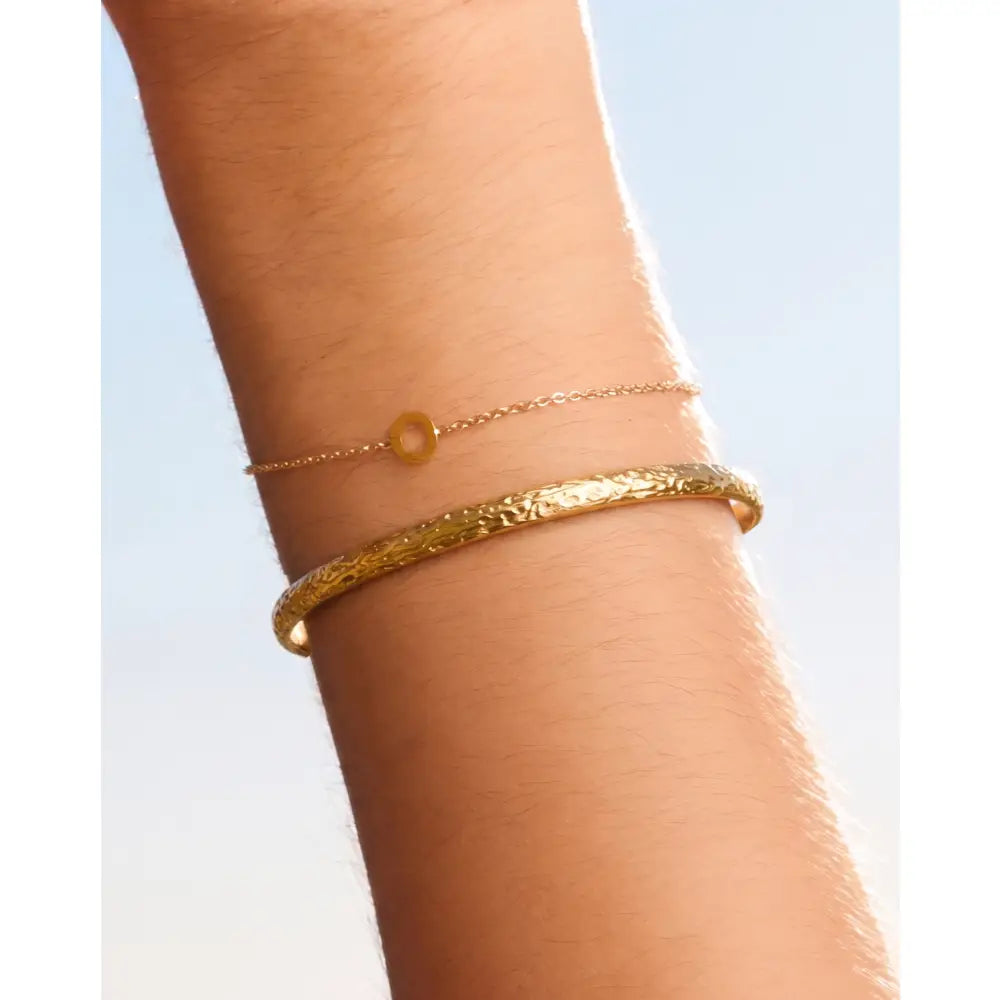 Mini Initial Bracelet Stack - Bracelets