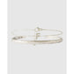 Mini Initial Bracelet Stack - F / Silver - Bracelets
