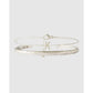 Mini Initial Bracelet Stack - K / Silver - Bracelets