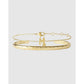 Mini Initial Bracelet Stack - M / Gold - Bracelets