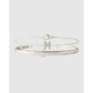 Mini Initial Bracelet Stack - M / Silver - Bracelets