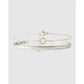Mini Initial Bracelet Stack - O / Silver - Bracelets