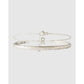 Mini Initial Bracelet Stack - R / Silver - Bracelets