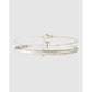 Mini Initial Bracelet Stack - T / Silver - Bracelets
