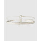 Mini Initial Bracelet Stack - U / Silver - Bracelets