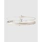 Mini Initial Bracelet Stack - X / Silver - Bracelets