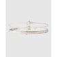 Mini Initial Bracelet Stack - Z / Silver - Bracelets