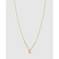 Mini Initial Necklace - C / Gold - Necklaces