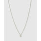 Mini Initial Necklace - C / Silver - Necklaces