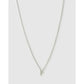 Mini Initial Necklace - F / Silver - Necklaces