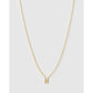 Mini Initial Necklace - H / Gold - Necklaces