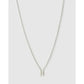 Mini Initial Necklace - H / Silver - Necklaces