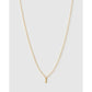 Mini Initial Necklace - I / Gold - Necklaces