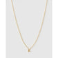 Mini Initial Necklace - K / Gold - Necklaces
