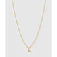 Mini Initial Necklace - L / Gold - Necklaces
