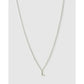 Mini Initial Necklace - L / Silver - Necklaces
