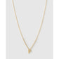 Mini Initial Necklace - P / Gold - Necklaces