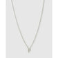 Mini Initial Necklace - P / Silver - Necklaces
