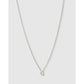 Mini Initial Necklace - Q / Silver - Necklaces