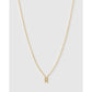 Mini Initial Necklace - R / Gold - Necklaces