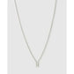Mini Initial Necklace - R / Silver - Necklaces