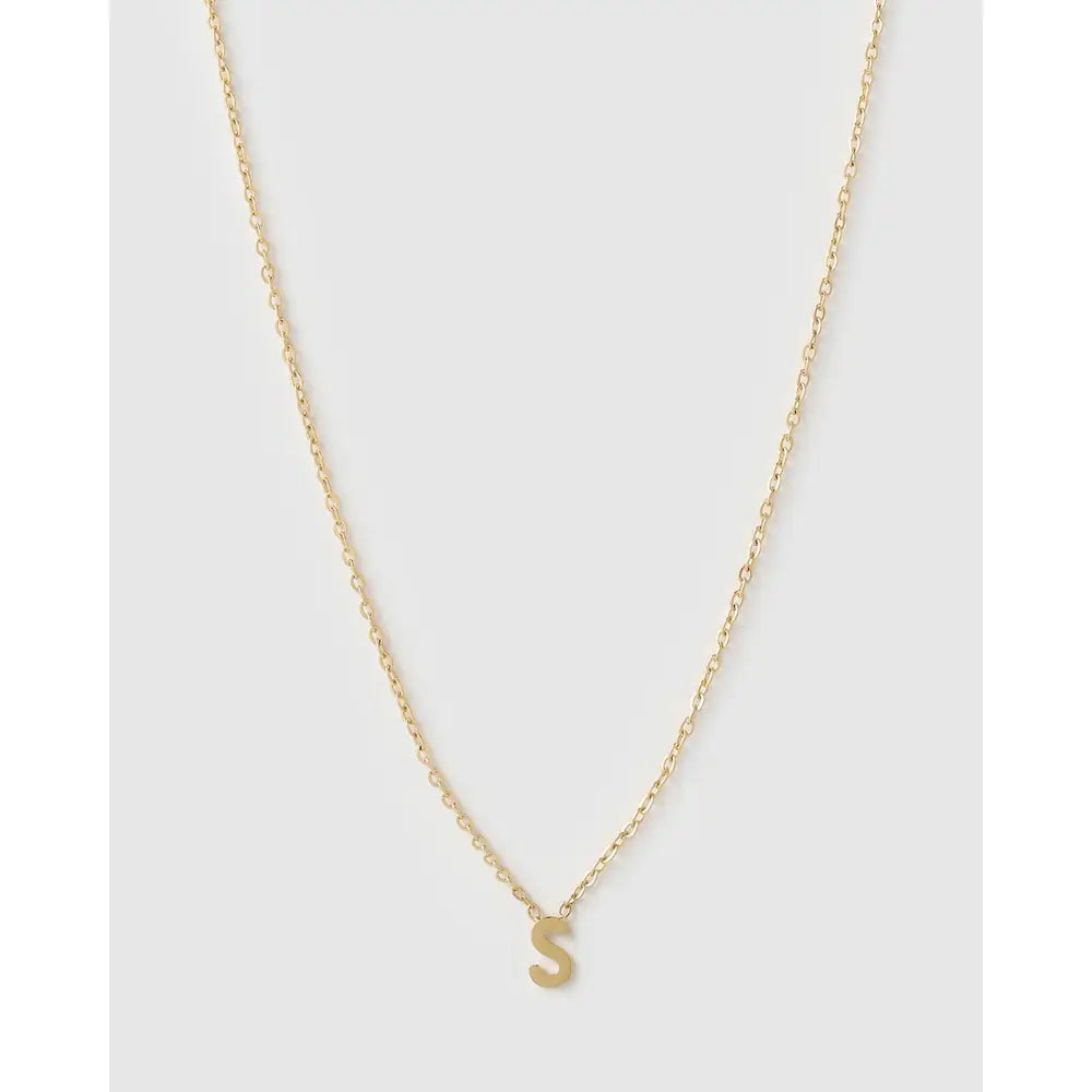 Mini Initial Necklace - S / Gold - Necklaces