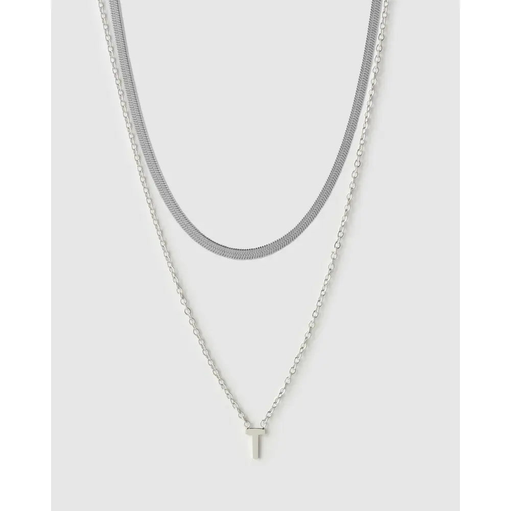 Mini Initial Necklace Stack - Necklaces