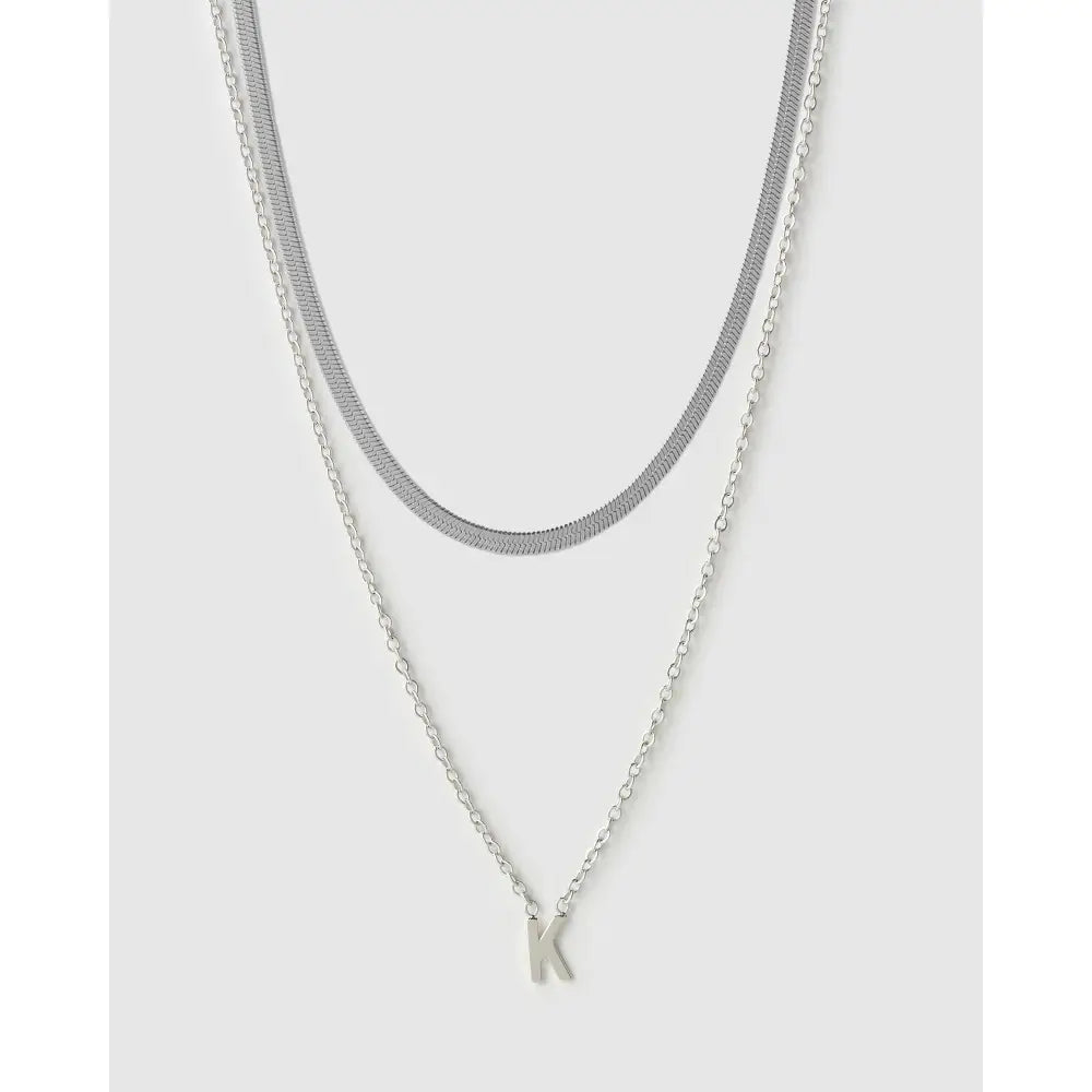 Mini Initial Necklace Stack - Necklaces