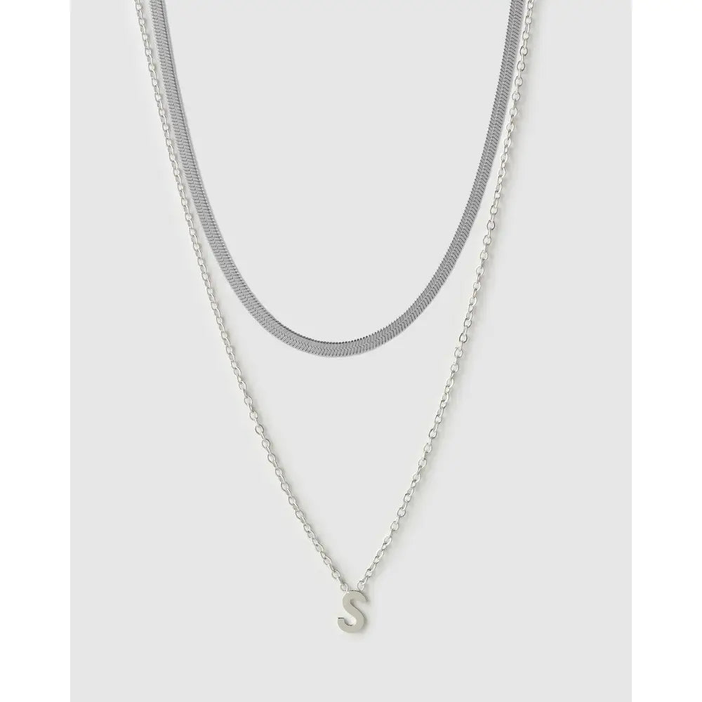 Mini Initial Necklace Stack - Necklaces