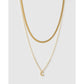 Mini Initial Necklace Stack - Gold / C - Necklaces