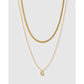 Mini Initial Necklace Stack - Gold / G - Necklaces