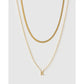 Mini Initial Necklace Stack - Gold / K - Necklaces