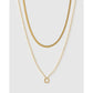 Mini Initial Necklace Stack - Gold / O - Necklaces