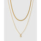 Mini Initial Necklace Stack - Gold / S - Necklaces