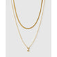 Mini Initial Necklace Stack - Gold / Z - Necklaces