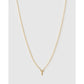 Mini Initial Necklace - T / Gold - Necklaces