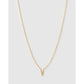 Mini Initial Necklace - V / Gold - Necklaces