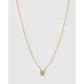 Mini Initial Necklace - W / Gold - Necklaces