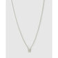 Mini Initial Necklace - W / Silver - Necklaces