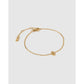 Mini Initial Stone Gold Bracelet - S - Bracelets