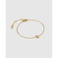 Mini Initial Stone Gold Bracelet - X - Bracelets