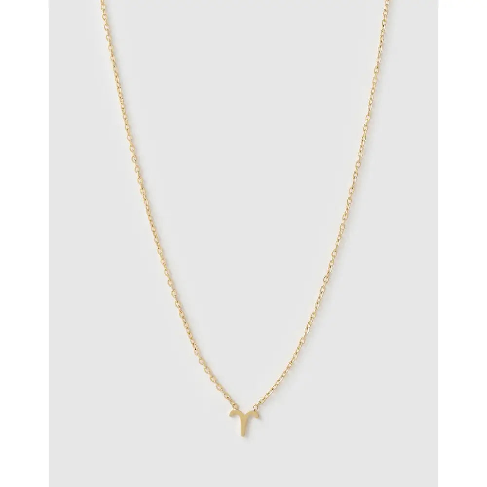 Mini Zodiac Necklace - Gold / Aries - Necklaces
