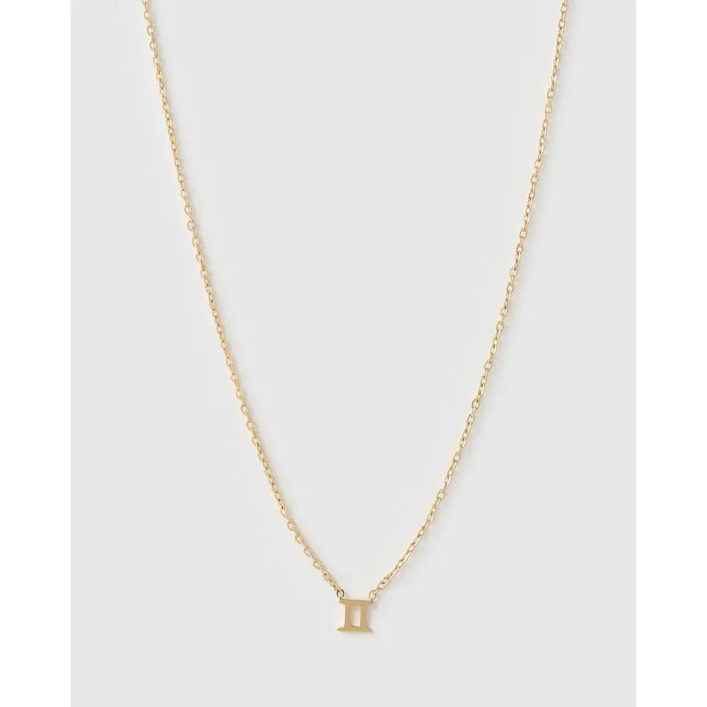 Mini Zodiac Necklace - Gold / Gemini - Necklaces