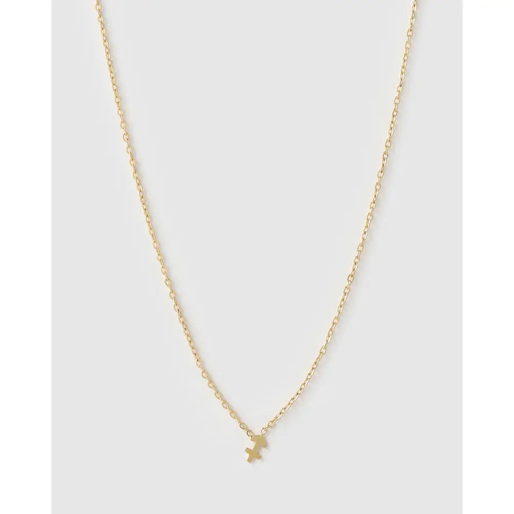 Mini Zodiac Necklace - Gold / Sagittarius - Necklaces