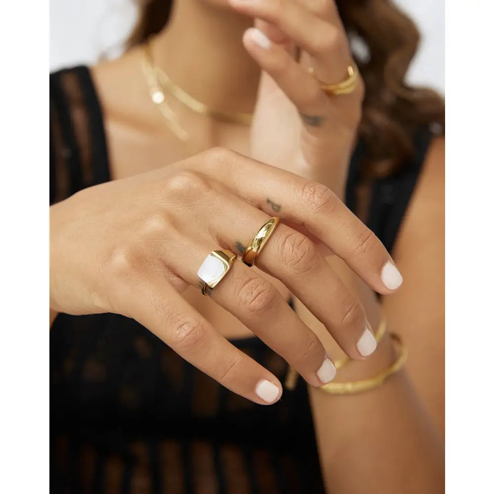 Minnie Gold Stacking Ring - Rings