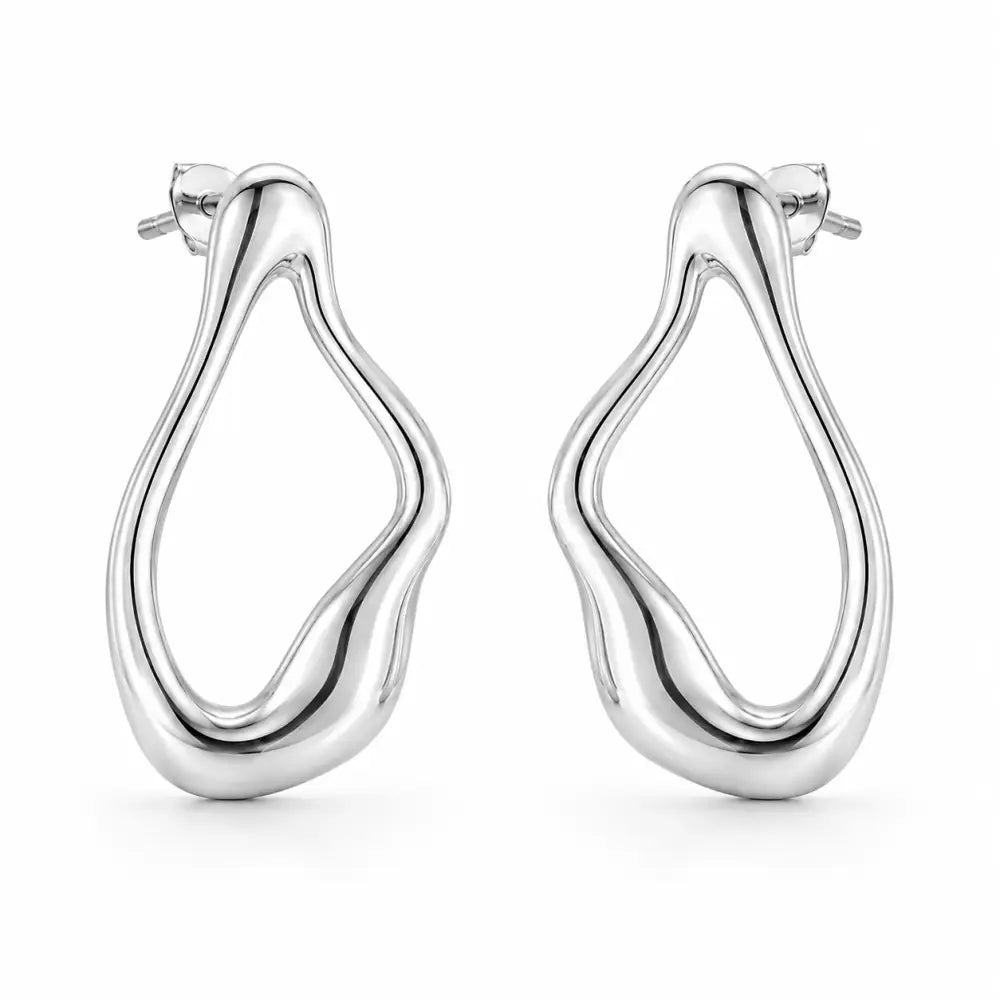 Mishka Stud Earrings - Silver - Earrings