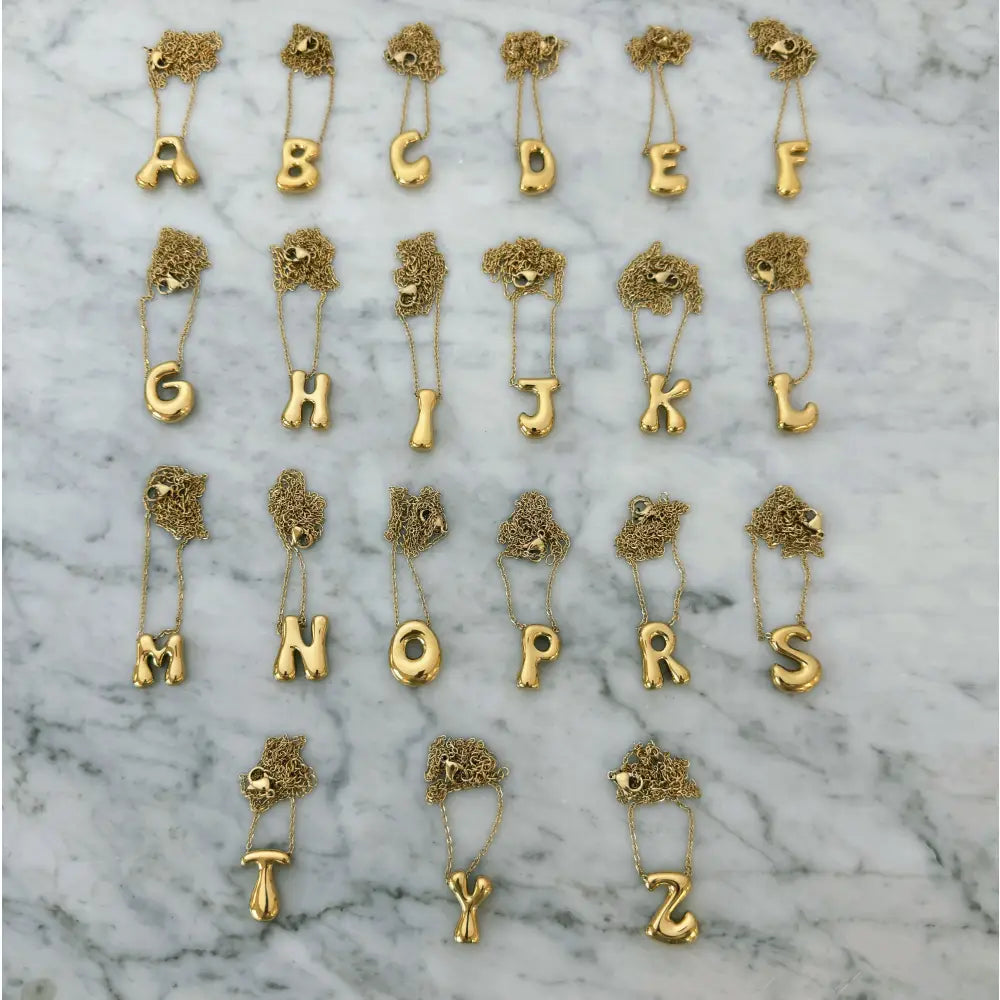 Molten Initial Necklace - Necklaces