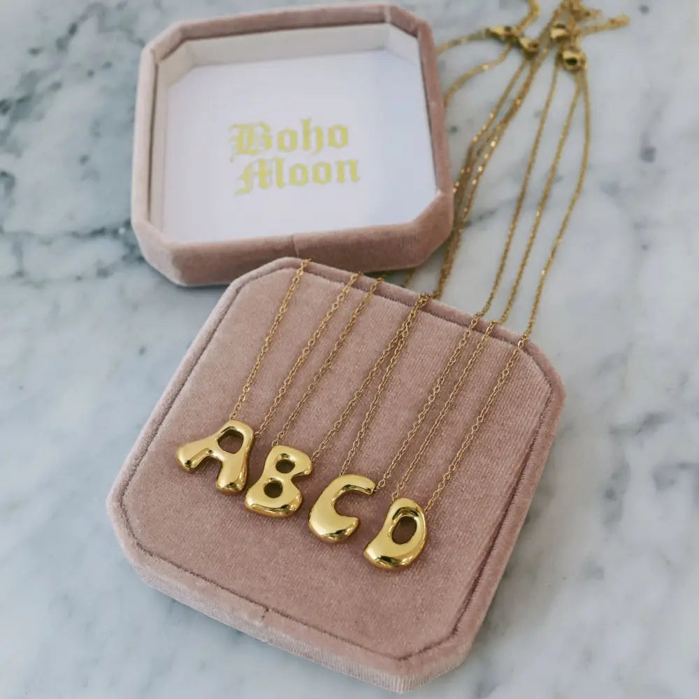 Molten Initial Necklace - Necklaces