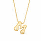 Molten Initial Necklace - Gold / A - Necklaces