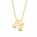 Molten Initial Necklace - Gold / A - Necklaces